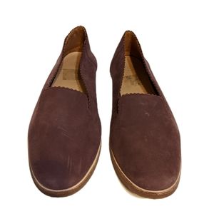 Ugg Vista Flats Caramel Brown Soft Nubuck Slip On Loafers 1018363 Women's Sz 8